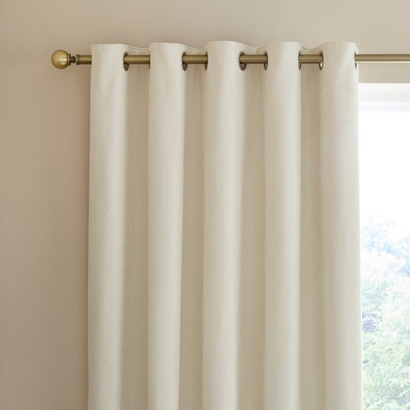 Herringbone Chenille Eyelet Curtains