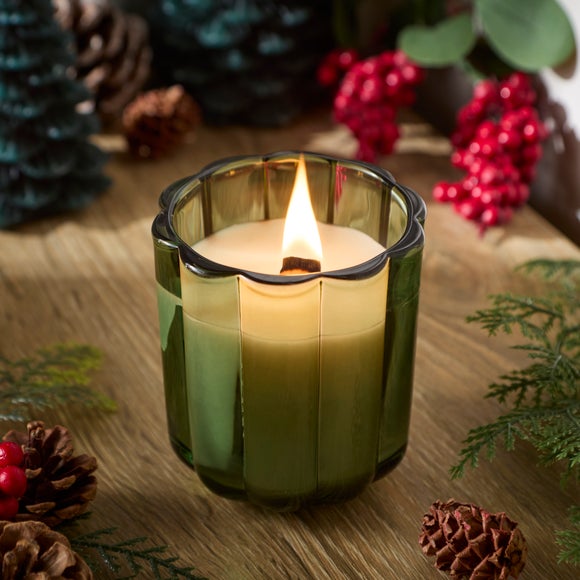 Winter Thyme Woodwick Candle