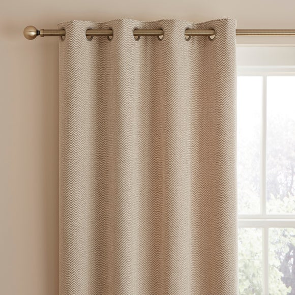 Herringbone Chenille Blackout Thermal Eyelet Curtains