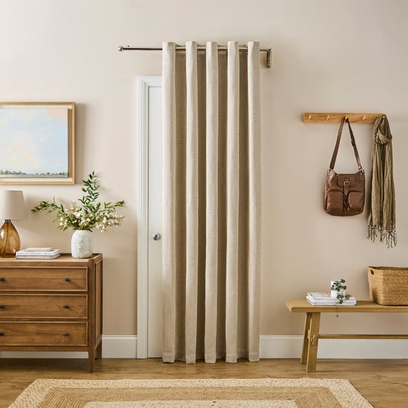 View Herringbone Chenille Eyelet Door Curtains View Herringbone Chenille Eyelet Door Curtains