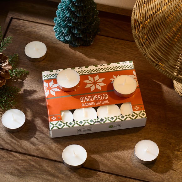Set of 24 Gingerbread Tealights