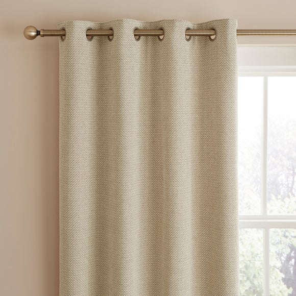 Herringbone Chenille Eyelet Curtains