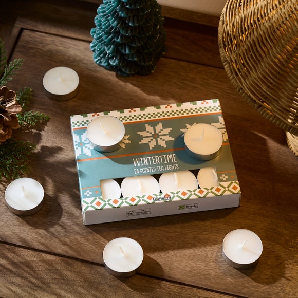 Set of 24 Winter Thyme Tealights