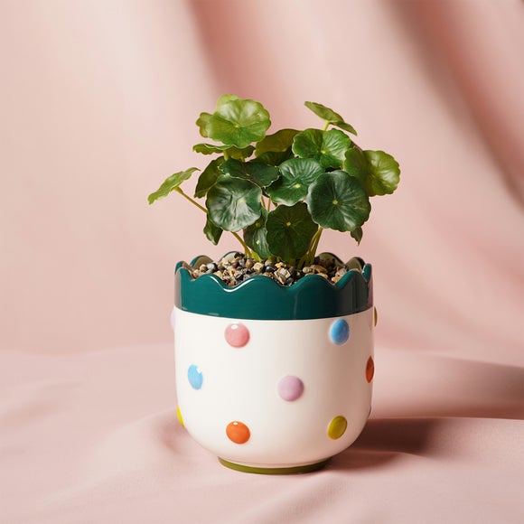 View Raspberry Blossom Artificial Bobble Plant Pot View Raspberry Blossom Artificial Bobble Plant Pot