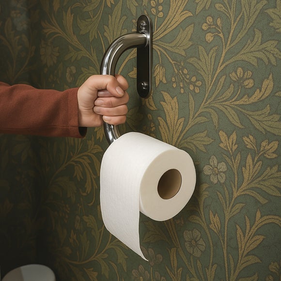 Invisible Creations Classic Left Handed Toilet Roll Holder