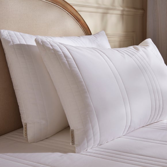 Dorma Luxury T400 Cotton Percale Quilted Pillow Protection Pair