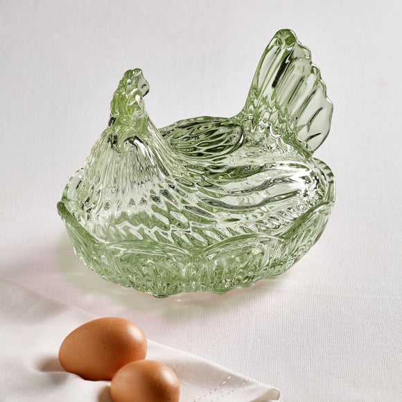 Glass Hen Egg Nest