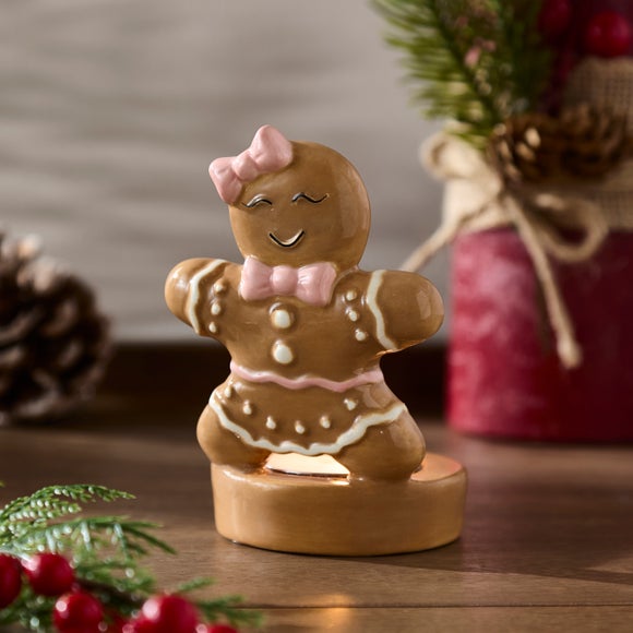 Gingerbread Lady Ceramic Tealight Holder