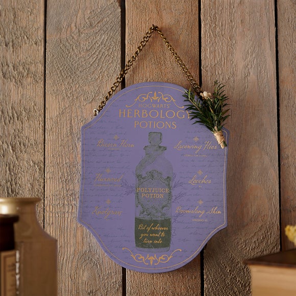 View Harry Potter Herbology Polyjuice Hanging Plaque View Harry Potter Herbology Polyjuice Hanging Plaque