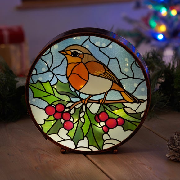 Robin Stained Glass Decoration