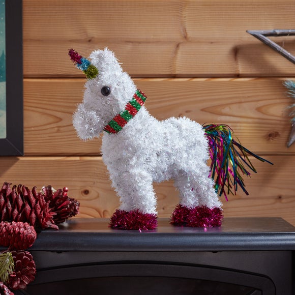 Tinsel Unicorn Decoration