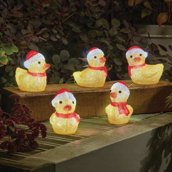 InLit Set of 5 Christmas Ducklings