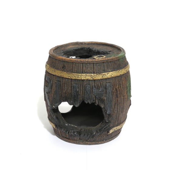 Rum Barrel Cave Aquarium Ornament