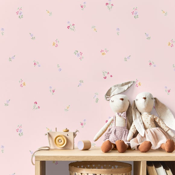 Enchanted Fairies Ditsy Flowers Wallpaper