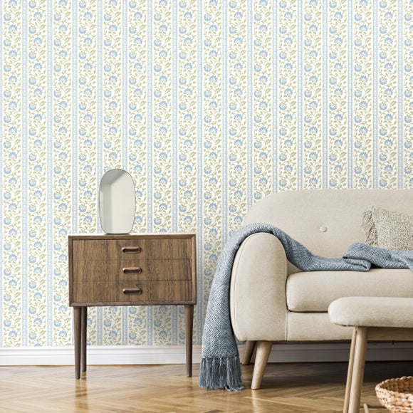 Block Print Stripe Wallpaper