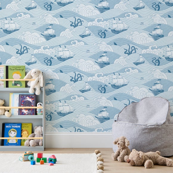 Nautical Waves Wallpaper