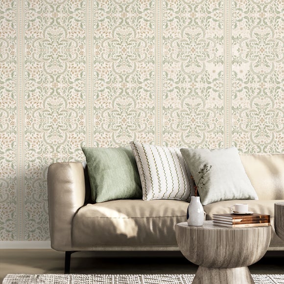 Archive Mandala Stripe Wallpaper