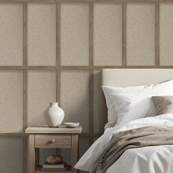 Herringbone Panel Wallpaper