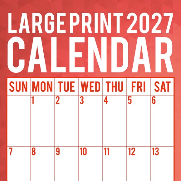 Large Print 2027 Calendar