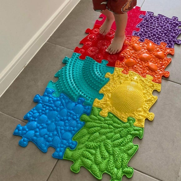 Muffik Set of 8 Orthopaedic Sensory Rainbow Play Mats