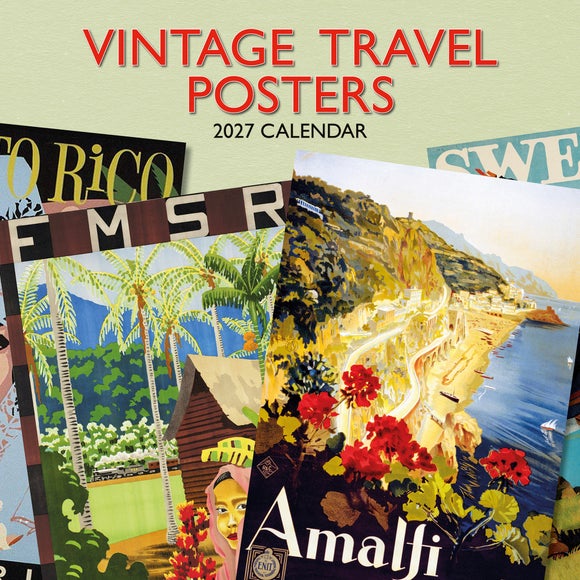 Vintage Travel Posters 2027 Calendar