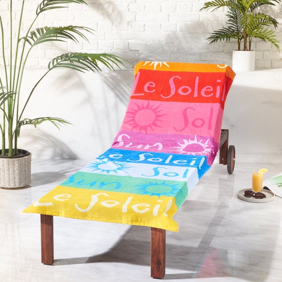 Catherine Lansfield Block Stripe Sun Lounger Towel