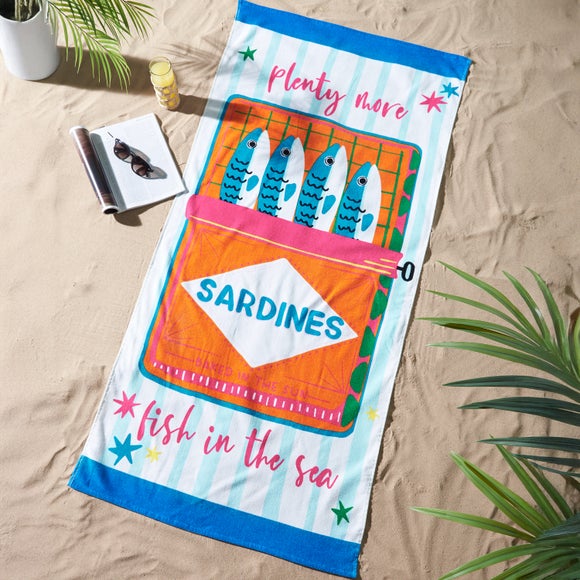 Catherine Lansfield Sardines Beach Towel