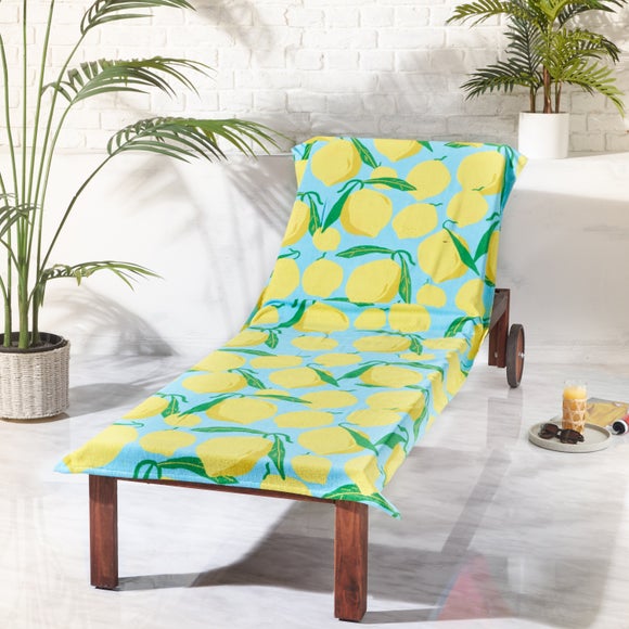 Catherine Lansfield Lemons Sun Lounger Towel