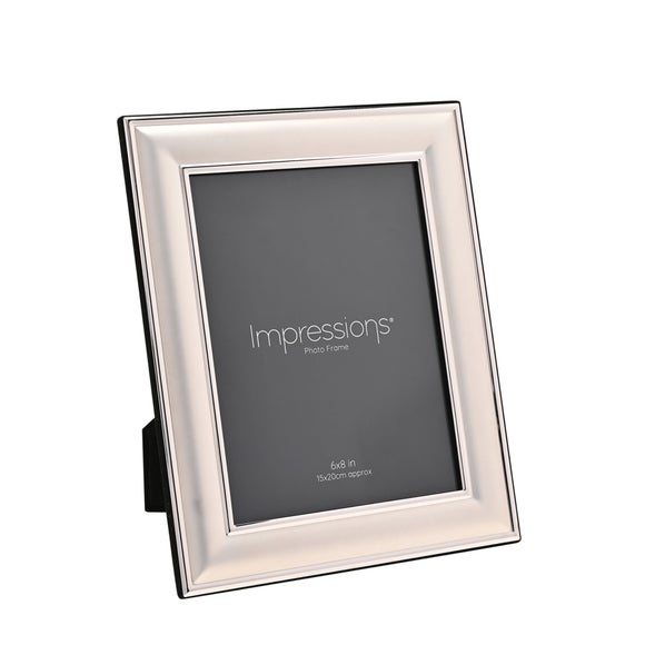 Impressions Silver Plated Border Edge Photo Frame