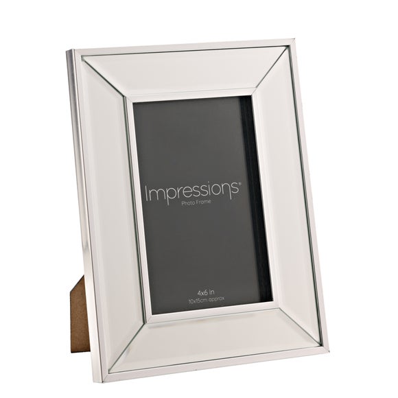 Impressions Mirror Border Bevelled Photo Frame