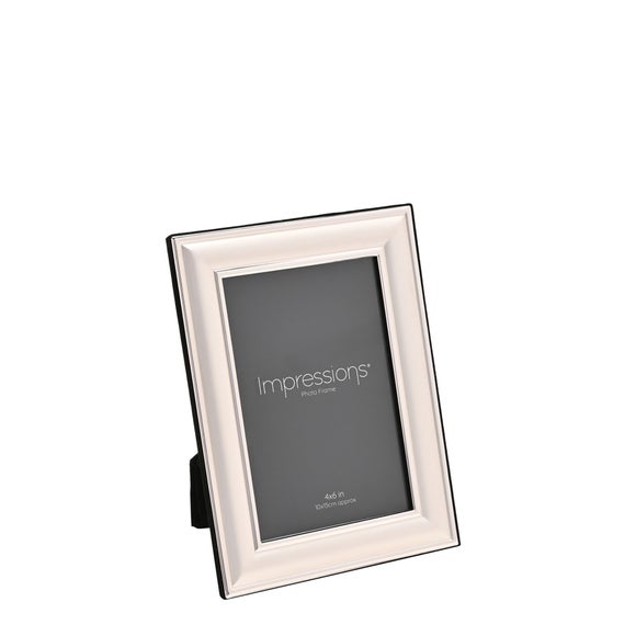 Impressions Silver Plated Border Edge Photo Frame