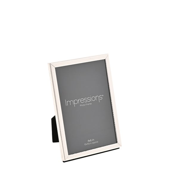 Impressions Silver Plated Thin Crackled Photo Frame