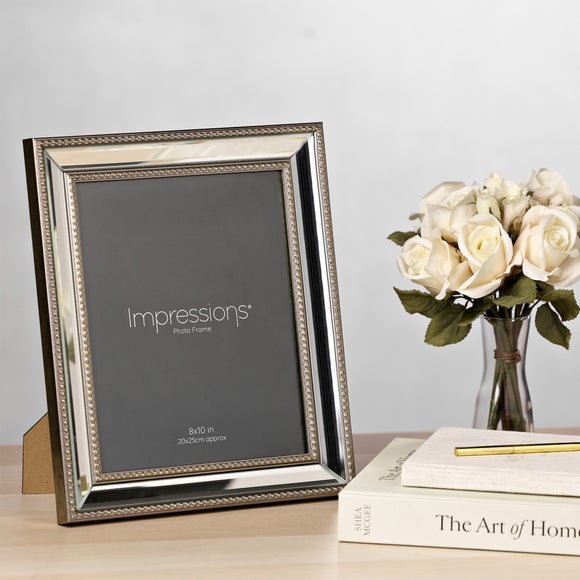 Impressions Beaded Mirror Border Photo Frame