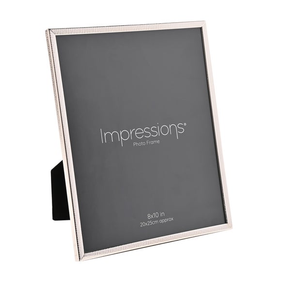 Impressions Silver Plated Thin Crackled Photo Frame