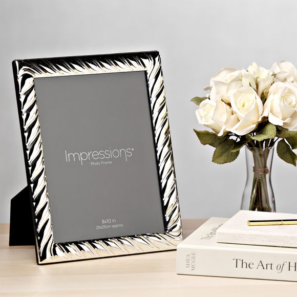 Impressions Silver Plated Swirl Textured Photo Frame