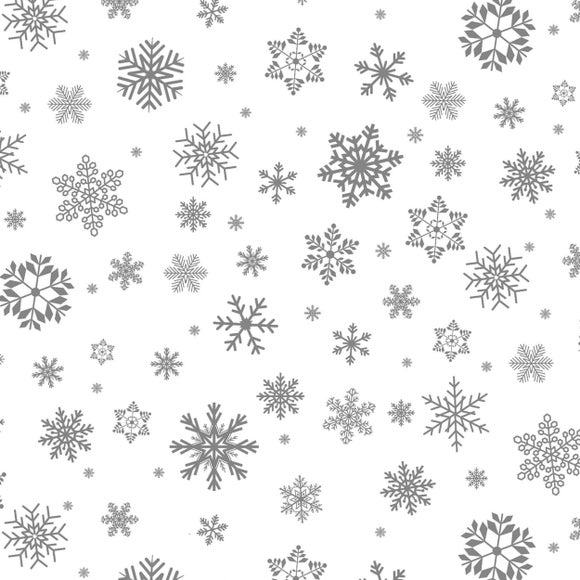By the Metre Christmas Snowflake PVC