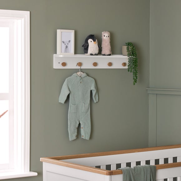 Obaby Orla Wall Shelf with Hooks