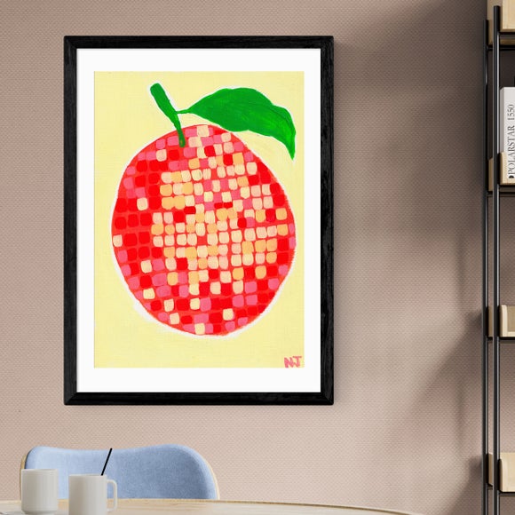 East End Prints Disco Orange Framed Print