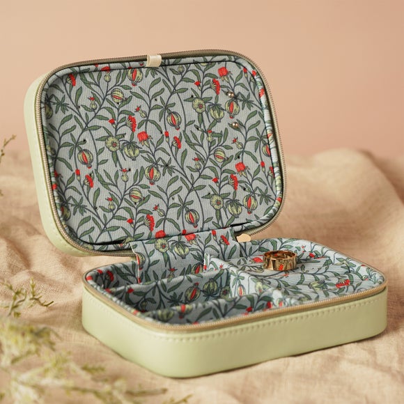 Sophia Lane Green Floral Jewellery Box