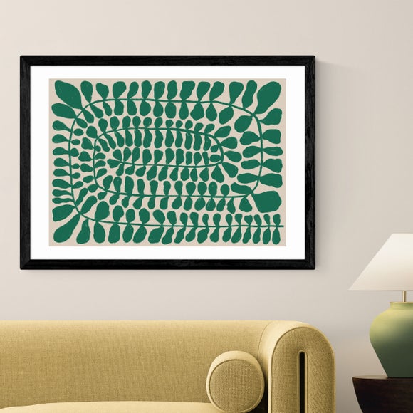 East End Prints One Hundred Leaved Landscape Green Framed Print