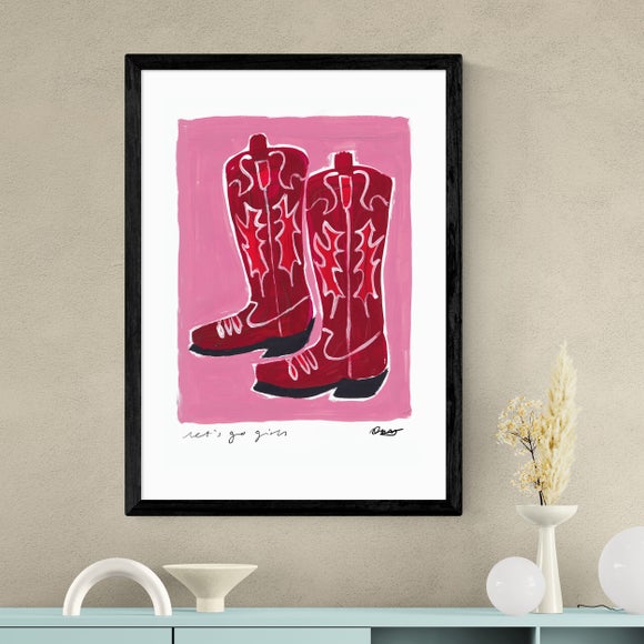 East End Prints Cowboy Boots Framed Print