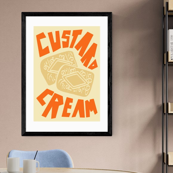 East End Prints Custard Cream Framed Print