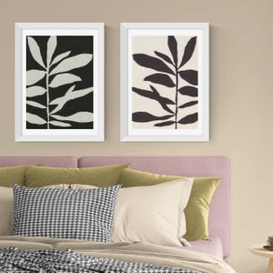East End Prints Set Of 2 Linocut Branch Iii Framed Prints