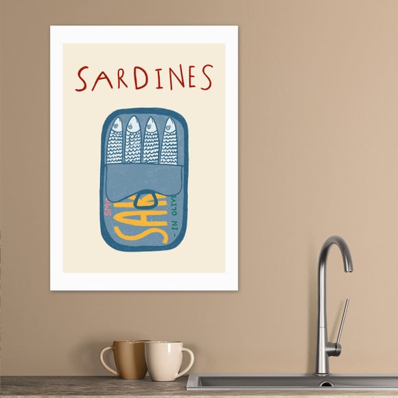 East End Prints Sardines In A Tin Framed Print