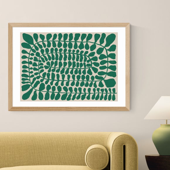East End Prints One Hundred Leaved Landscape Green Framed Print