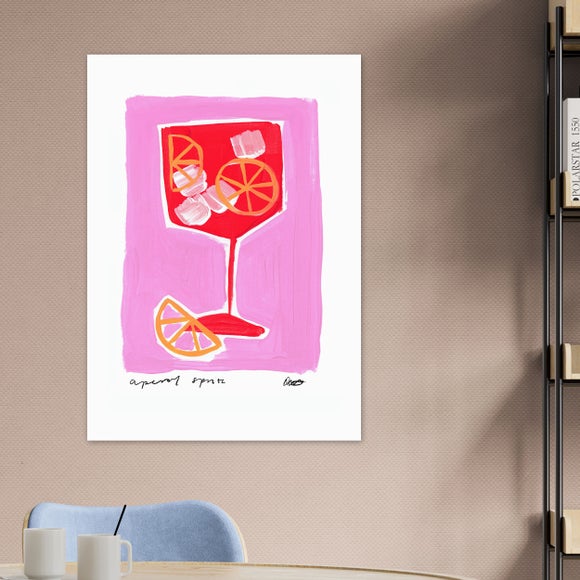East End Prints Aperol Spritz Pink Framed Print