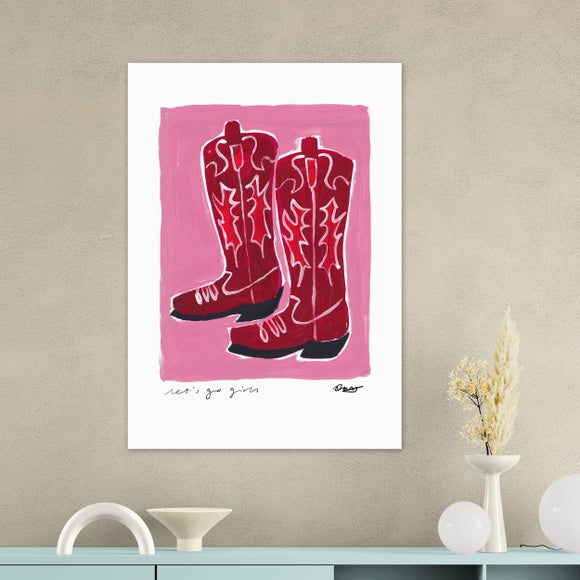 East End Prints Cowboy Boots Framed Print
