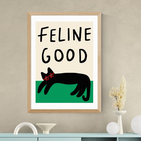 East End Prints Feline Good Framed Print
