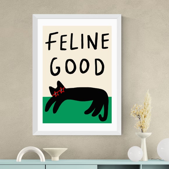 East End Prints Feline Good Framed Print