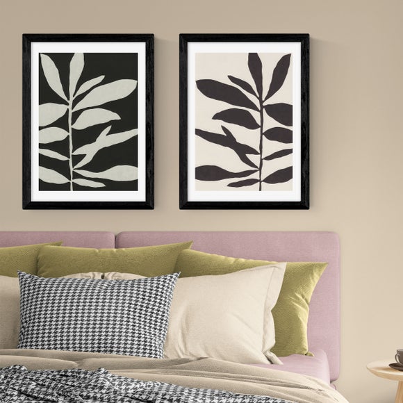 East End Prints Set of 2 Linocut Branch III Framed Prints